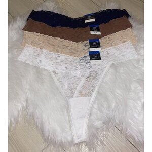 4 Pairs INC International Concepts Lace Thong Panties Womens XL XLarge